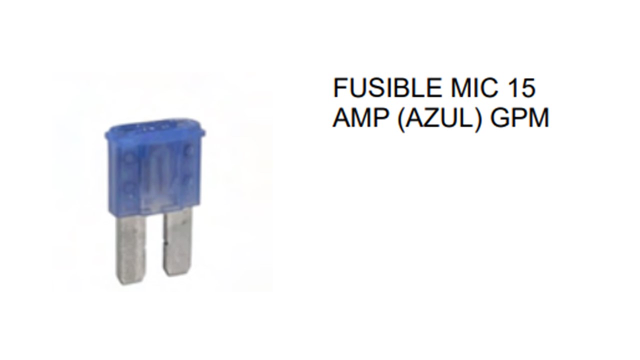 FUSIBLE MIC MINI 15A AZUL PATA LARGA