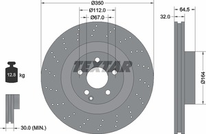 DISCO FRENOS DELANTERO 350 MM  W221