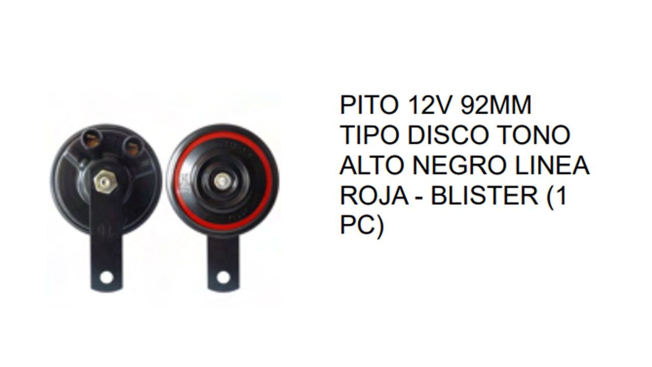 PITO DISCO 12V BLISTER (1 PC)