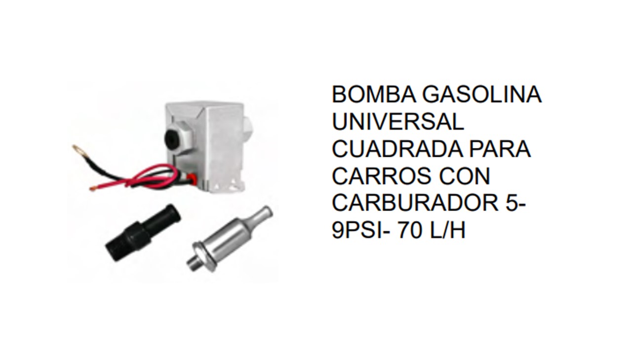 BOMBA GASOLINA UNIVERSAL CUADRADA 5-9PSI