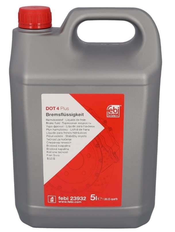LIQUIDO FRENOS DOT4 PLUS PUNTO DE EBULLICION HUMEDO 180 °C / SECO 260 °C 5LITROS