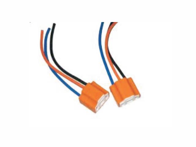 PORTABOMBILLO H4 CERAMICA 3 PATILLAS CABLE 15CM