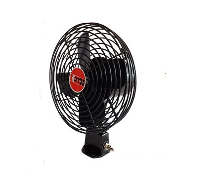 ABANICO 6" METALICO NEGRO 12V